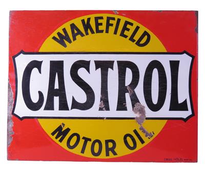 Emailschild "Castrol" - Automobilia