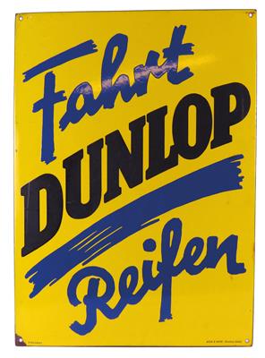 Emailschild "Dunlop" - Automobilia