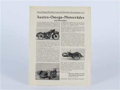 Austro-Omega-Motorräder - Klassische Fahrzeuge und Automobilia