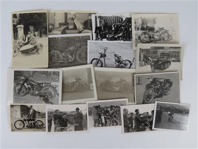 Konvolut "Motorradfotos" - Klassische Fahrzeuge und Automobilia