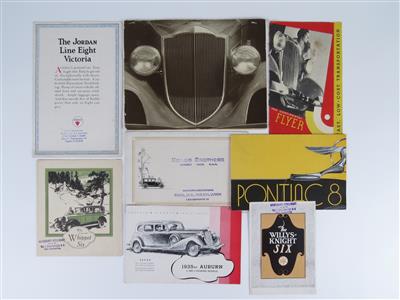 Konvolut Verkaufsprospekte - Vintage Motor Vehicles and Automobilia