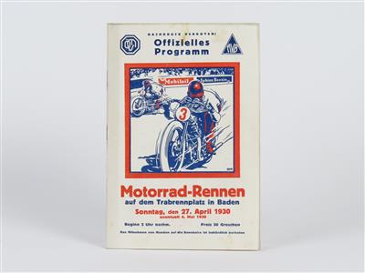 Rennprogramm "Baden 1930" - Vintage Motor Vehicles and Automobilia