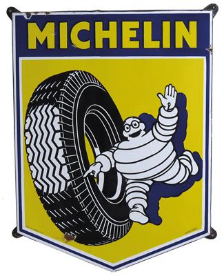 Emailschild "Michelin" - Klassische Fahrzeuge und Automobilia