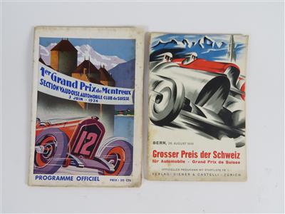 Rennprogramme aus 1934 - Klassische Fahrzeuge und Automobilia