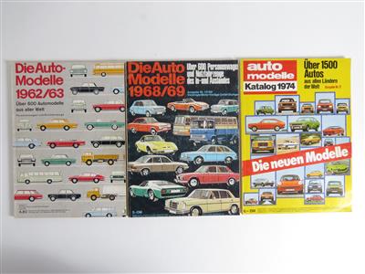 3 Kataloge "Die Automodelle" - Klassische Fahrzeuge und Automobilia