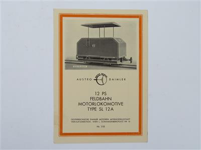 Austro Daimler "12 PS Feldbahn Motorlokomotive" - Klassische Fahrzeuge und Automobilia