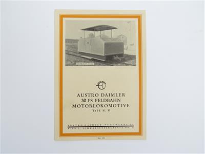 Austro Daimler "30 PS Feldbahn Motorlokomotive - Klassische Fahrzeuge und Automobilia