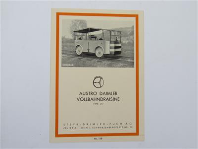 Austro Daimler "Vollbahndraisine" - Autoveicoli d'epoca e automobilia