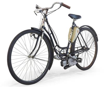 c. 1953 EK Fahrrad mit Junior Fahrradmotor Lizenz Lohmann Modell 53 - Sammlung RRR - Roller Rollermobile Raritäten