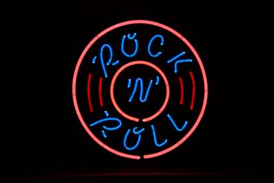Neon-Leuchtschild "Rock 'N' Roll" - Wurlitzer & Co