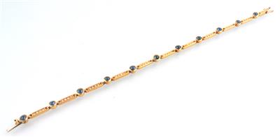 Diamant Saphir Armband zus. ca. 3,10 ct - Jewellery