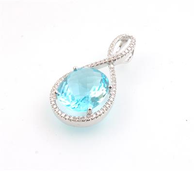 Topas-Brillantanhänger zus. 5,70 ct - Schmuck und Uhren