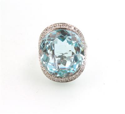 Topas-Brillantring zus. 28 ct - Klenoty