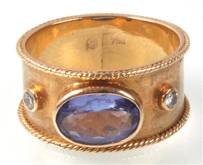 Tansanit-Ring - Antiques, art and jewellery