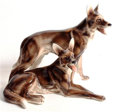 Paar Schäferhunde - Kunst, Antiquitäten und Schmuck