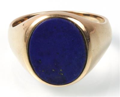 Lapislazuli-Herrenring - Kunst, Antiquitäten und Schmuck