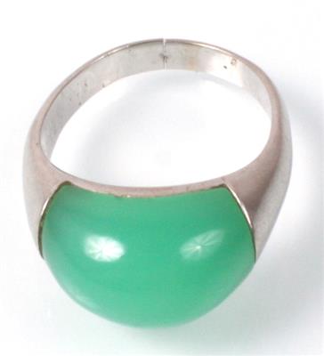 Chrysopras-Ring - Kunst, Antiquitäten und Schmuck