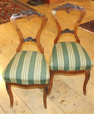 Paar Spätbiedermeier Sessel um 1840/50 - Online Auktion Kunst, Antiquitäten und Schmuck