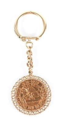Schlüsselring mit Münzanhänger - Antiques, art and jewellery