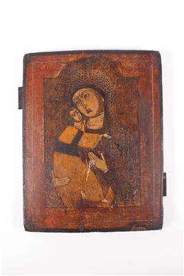 Gottesmutter mit Kind - online auction Kunst, Antiquitäten und Schmuck