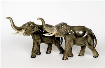 Elefantenpaar - online auction Kunst, Antiquitäten und Schmuck