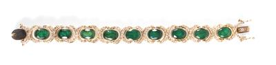Brillant Smaragd Armkette zus. ca. 2,00 ct - Antiques, art and jewellery