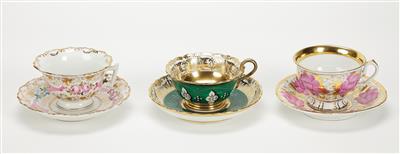 3 Teetassen mit Untertassen - Kunst, Antiquitäten und Schmuck