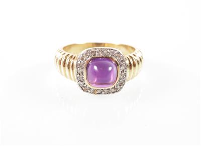 Diamant Amethyst Ring - Art and Crafts 1900-1950