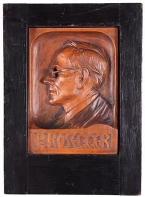 Wandrelief "Peter RoseggerHeimatdichter" - Art and Crafts 1900-1950