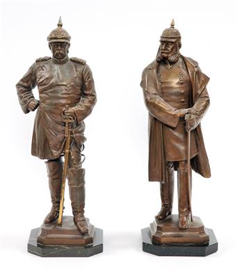 Figurenpaar "Wilhelm I. und Otto von Bismarck" - Umění, starožitnosti, šperky