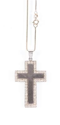 Brillantkreuz an Venezianerhalskette - Arte, antiquariato e gioielli