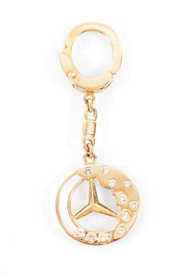 Schlüsselring mit Brillant Mercedesanhänger - Arte, antiquariato e gioielli