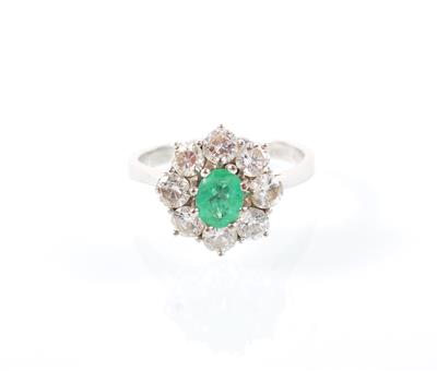 Brillant Smaragd Ring - Umění, starožitnosti, šperky