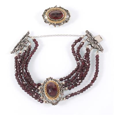 Granat-Trachtenschmuck garnitur - Antiques, art and jewellery
