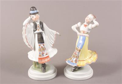 Tanzendes Trachtenpaar - Kunst, Antiquitäten und Schmuck