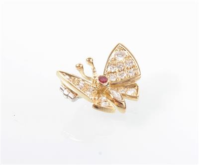 Diamantbrosche Schmetterling - Antiques, art and jewellery