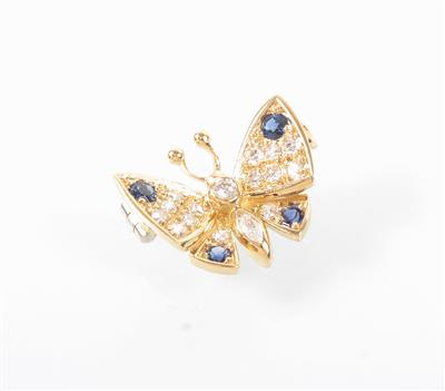 Diamantbrosche Schmetterling - Umění, starožitnosti, šperky