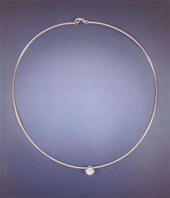 Brillantanhänger an Halskette - Umění, starožitnosti, šperky