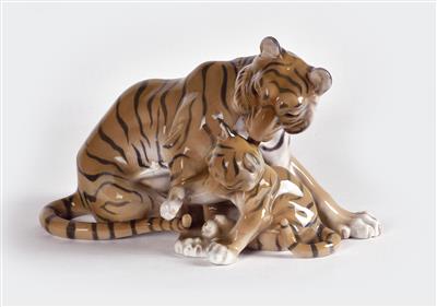 Tiger mit Nachwuchs - Kunst, Antiquitäten und Schmuck
