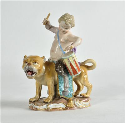 Trommelnder Satyr auf Löwe reitend - Antiques, art and jewellery