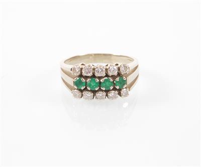 Brillant/Smaragd Damenring - Kunst, Antiquitäten und Schmuck