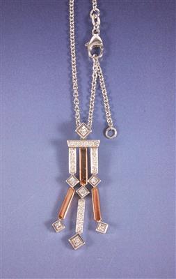 Brillant/Diamantanhänger an Halskette - Umění, starožitnosti, šperky