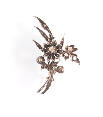 Diamantblütenbrosche - Kunst, Antiquitäten und Schmuck