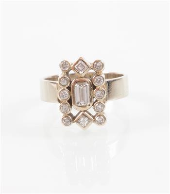 Brillant/Diamant Damenring zusammen ca 0,80 ct - Umění, starožitnosti, šperky