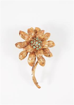 Brosche "Sonnenblume" - Antiques, art and jewellery