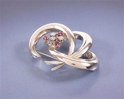 Diamant/Rubinbrosche - Arte, antiquariato e gioielli