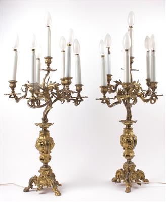 Paar Girandolen-Leuchter in spätbarockem Stil - Arte e antiquariato