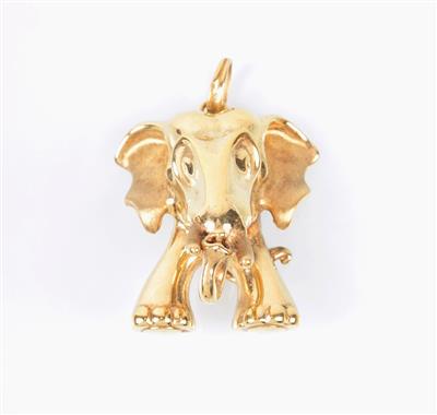 Anhänger "Elefant" - Schmuck Kunst Antiquitäten