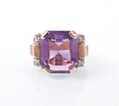 Diamant/Amethystring - Jewellery, antiques and art