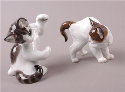 Paar spielende Kätzchen - Schmuck Kunst Antiquitäten